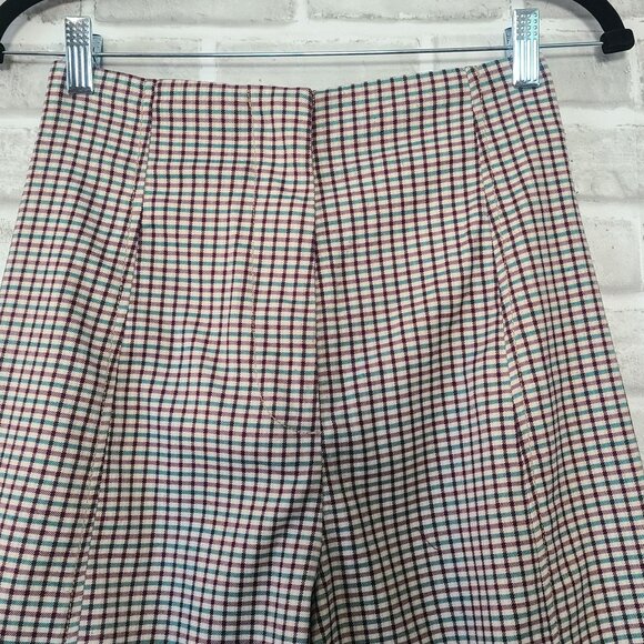 Urban Outfitters Checkered High Rise Trouser Pants Boho Relaxed Casual Womens 2 - Picture 3 of 8